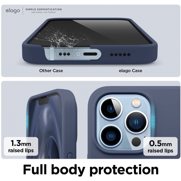 elago iPhone 13 Pro Silikon Klf-Jean Indigo