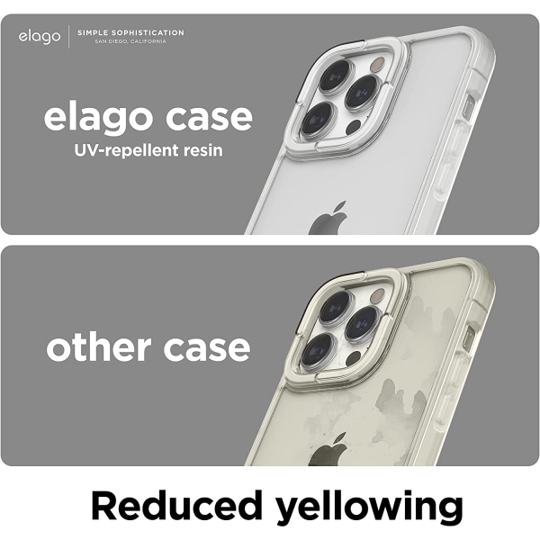 elago Dual Clear Serisi iPhone 14 Pro Klf-White