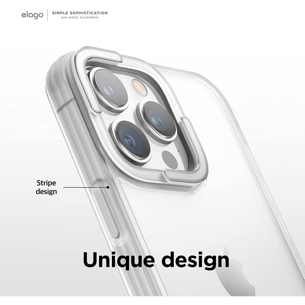 elago Dual Clear Serisi iPhone 14 Pro Max Klf-White