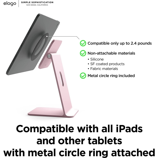 elago iPad in Tasarlanm Premium Manyetik Stand -Sand Pink