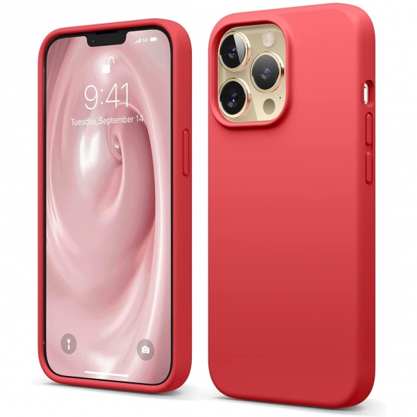 elago iPhone 13 Pro Max Silikon Klf-Red