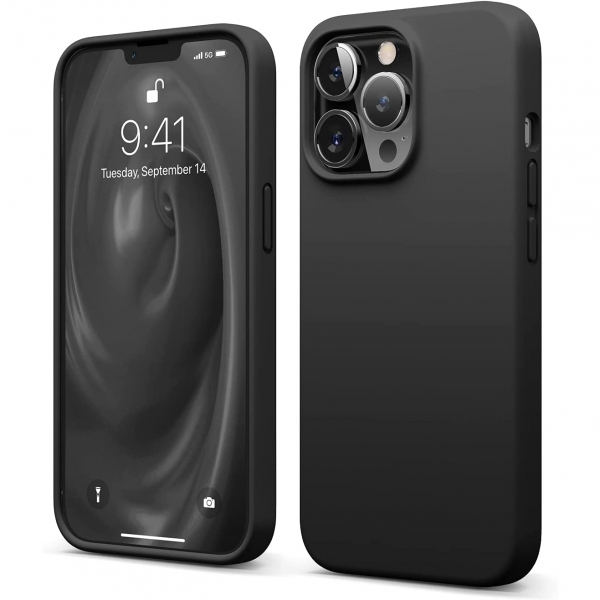 elago iPhone 13 Pro Max Silikon Klf-Black