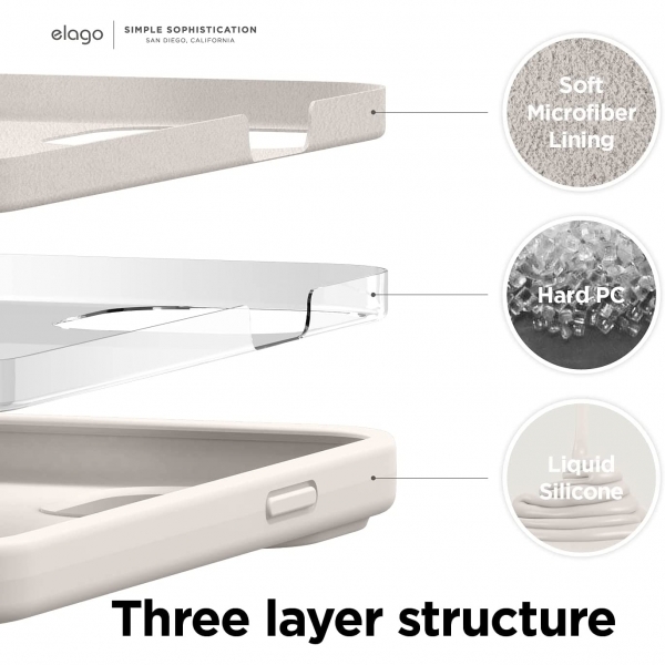 elago iPhone 13 Pro Max Silikon Klf-Stone