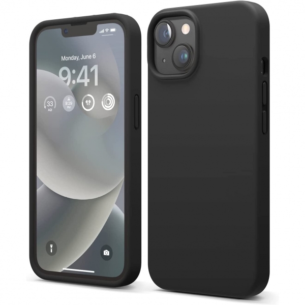 elago iPhone 14 Plus Silikon Klf-Black