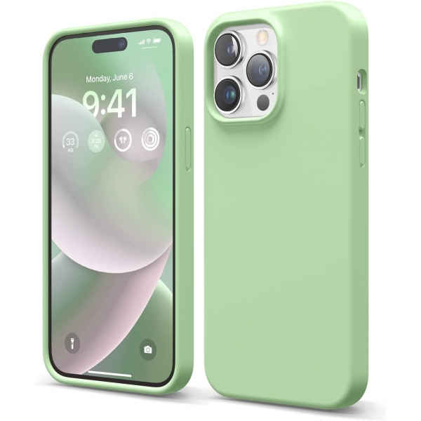 elago iPhone 14 Pro Max Silikon Klf-Pastel Green
