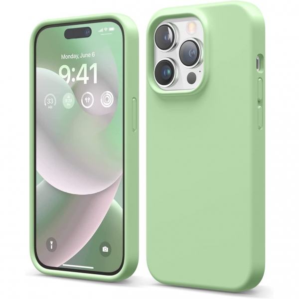 elago iPhone 14 Pro Silikon Klf-Pastel Green