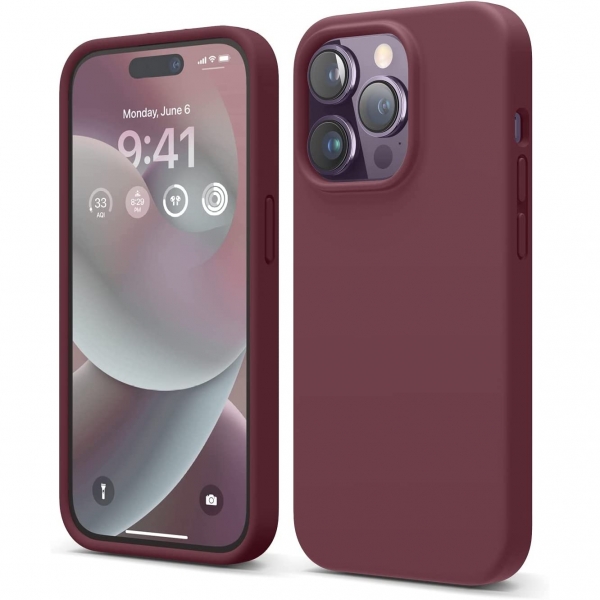 elago iPhone 14 Pro Silikon Klf-Burgundy