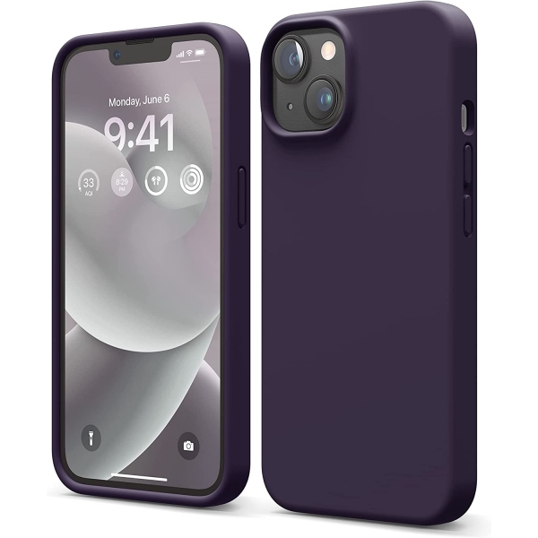 elago iPhone Apple 15 Silikon Klf-Deep Purple