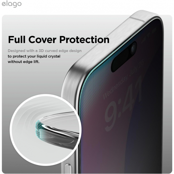 elago iPhone 16 Privacy Ekran Koruyucu(2 Adet)