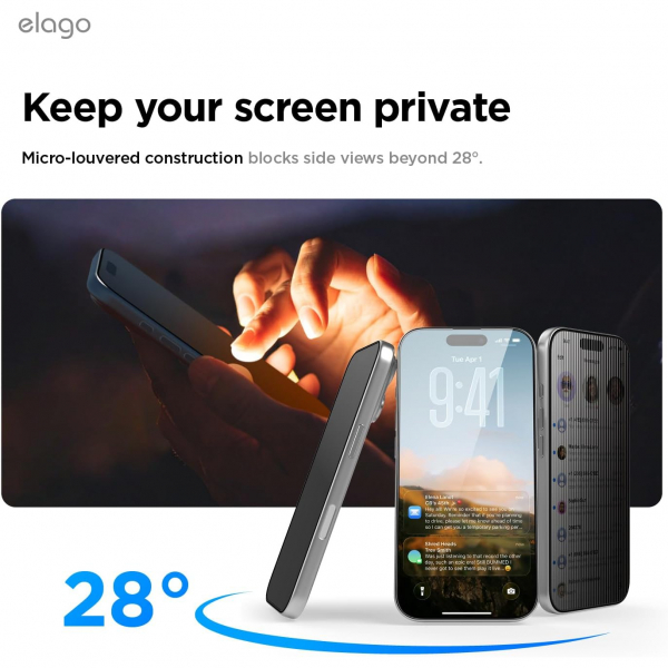 elago iPhone Air Privacy Ekran Koruyucu(2 Adet)