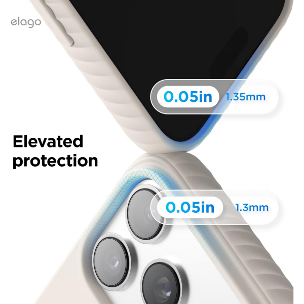 elago iPhone 18 Pro Max Manyetik Kenarl� Silikon K�l�f-Stone