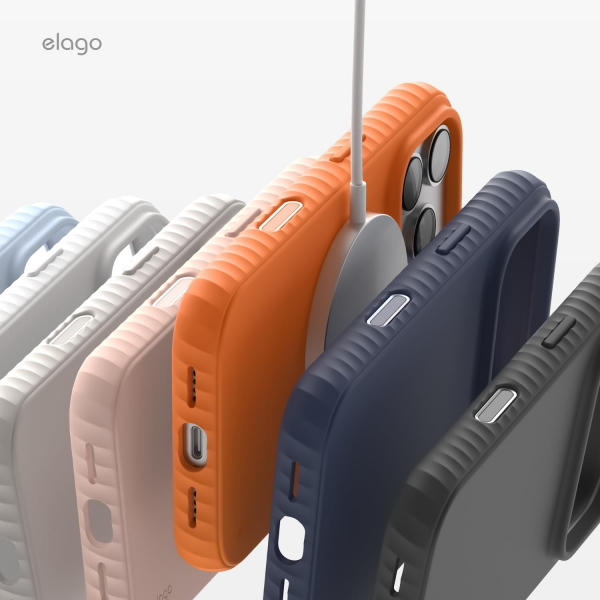 elago iPhone 18 Pro Max Manyetik Kenarl� Silikon K�l�f-White