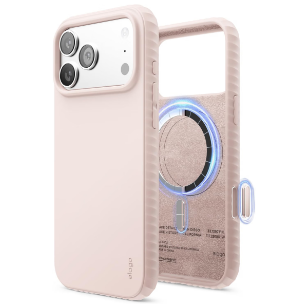 elago iPhone 18 Pro Max Manyetik Kenarl� Silikon K�l�f-Lovely Pink
