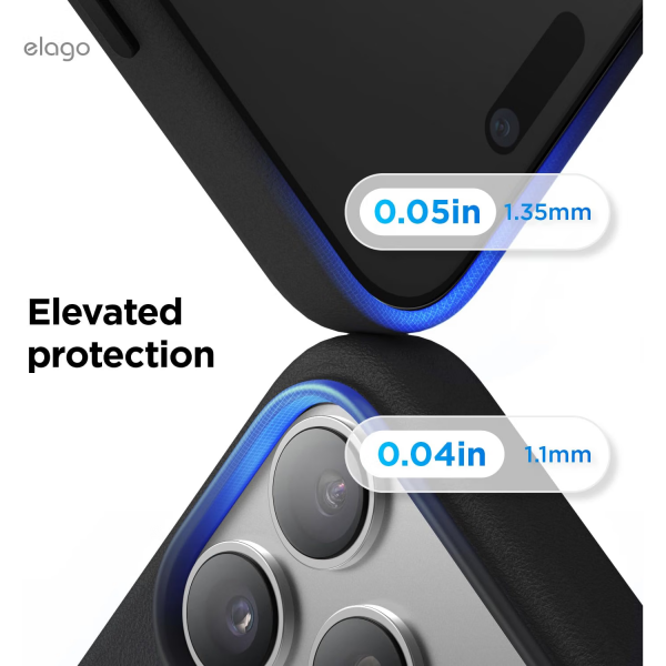 elago iPhone 18 Pro Max Manyetik Vegan Deri K�l�f-Black