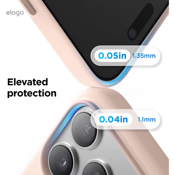 elago iPhone 18 Pro Max Manyetik Vegan Deri K�l�f-Lovely Pink