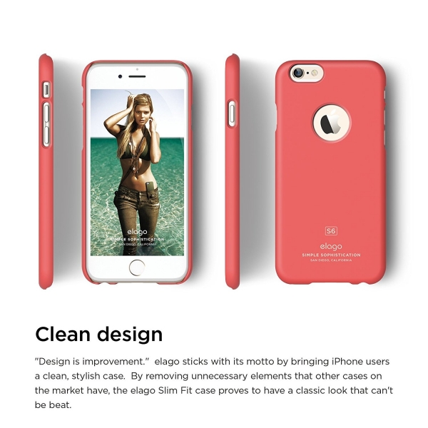 elago iPhone 6 Slim Fit Klf ve HD Ekran Koruyucu-Pembe