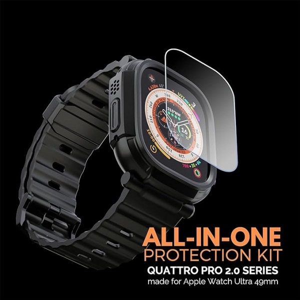 elkson Quattro Pro Apple Watch Ultra 2. Nesil Klf -Black