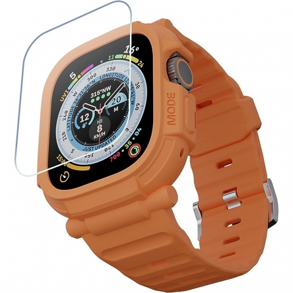 elkson Quattro Pro Apple Watch Ultra 2. Nesil Klf -Orange