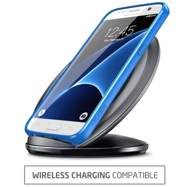 i-Blason Samsung Galaxy S7 Halo Serisi Hybrid Bumper Klf-Blue