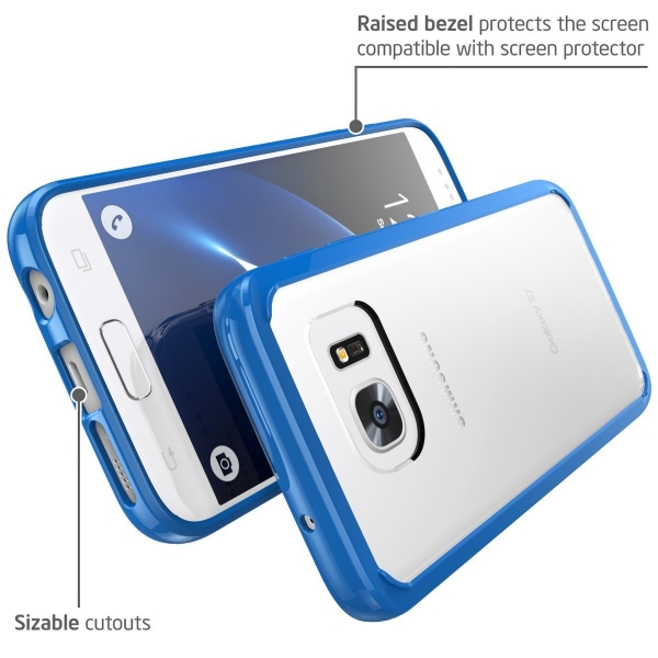 i-Blason Samsung Galaxy S7 Halo Serisi Hybrid Bumper Klf-Blue