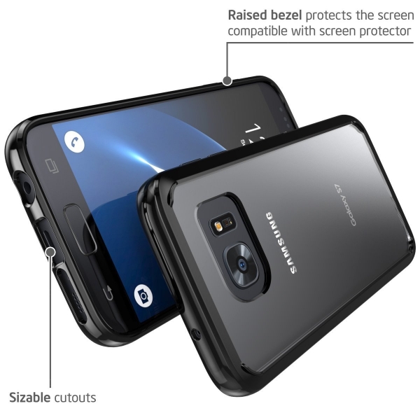i-Blason Samsung Galaxy S7 Halo Serisi Hybrid Bumper Klf-Black