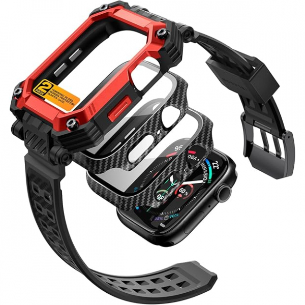 i-Blason Apple Watch 10 46mm Bumper Klf (2 Adet)-Red