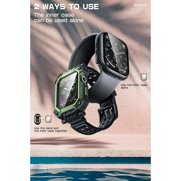 i-Blason Apple Watch 10 46mm Bumper Klf (2 Adet)-Green
