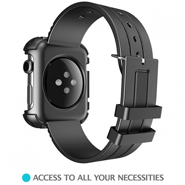 i-Blason Apple Watch Rugged Koruyucu Klfl Kay (38 mm)-Black