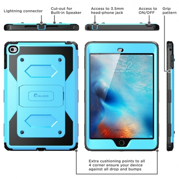i-Blason Apple iPad Mini 4 Armorbox Klf-Blue