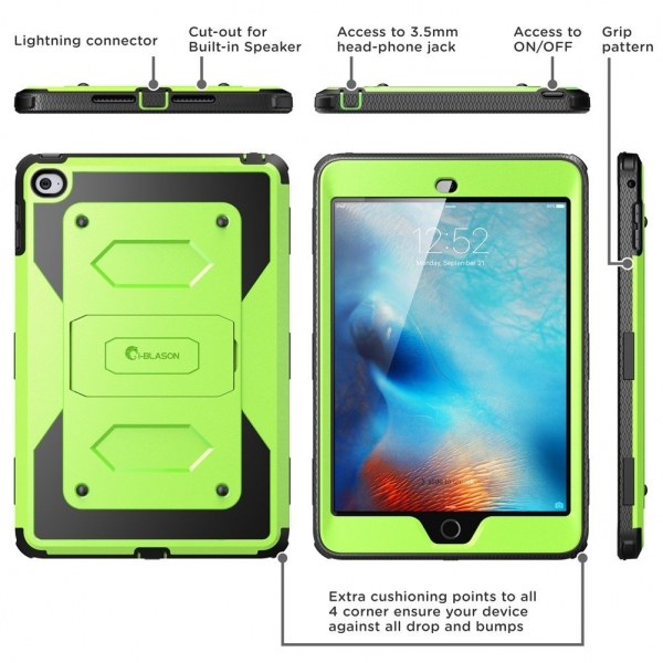 i-Blason Apple iPad Mini 4 Armorbox Klf-Green