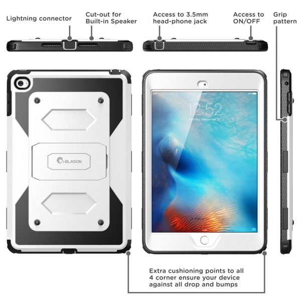 i-Blason Apple iPad Mini 4 Armorbox Klf-White