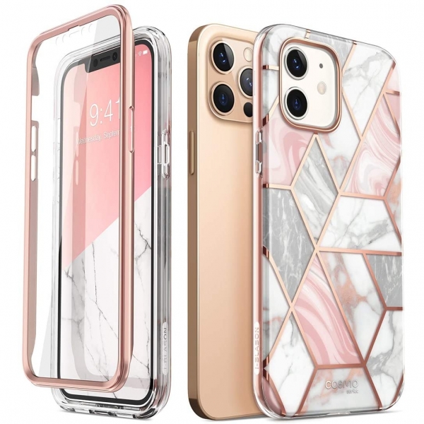 i-Blason Apple iPhone 12 Cosmo Serisi Klf-Marble