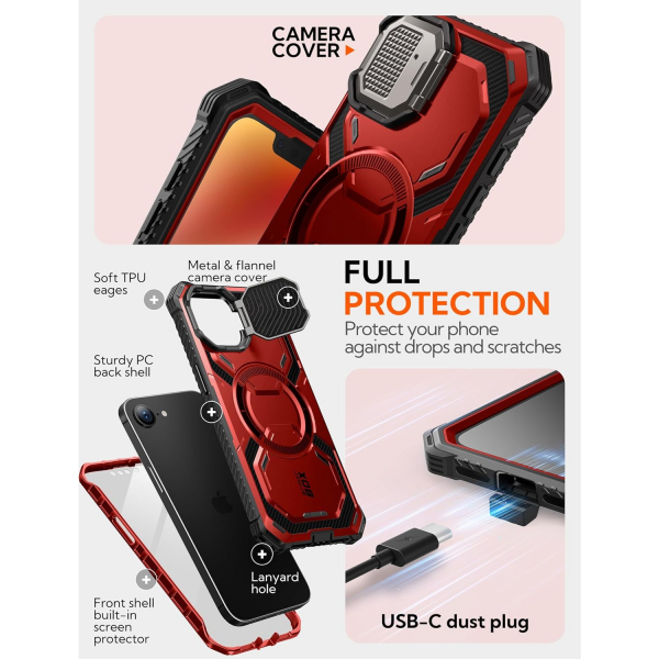 i-Blason Apple iPhone 16e Armorbox Klf-Red