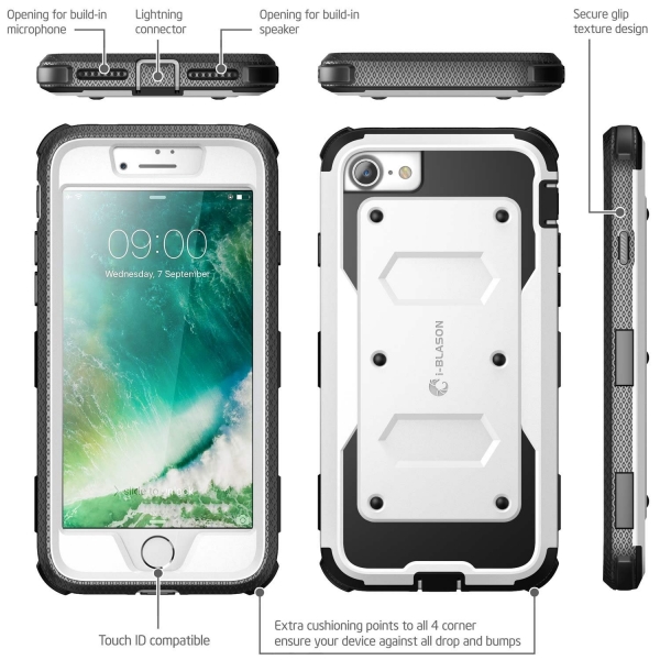 i-Blason iPhone 7 ArmorBox Serisi Klf-White