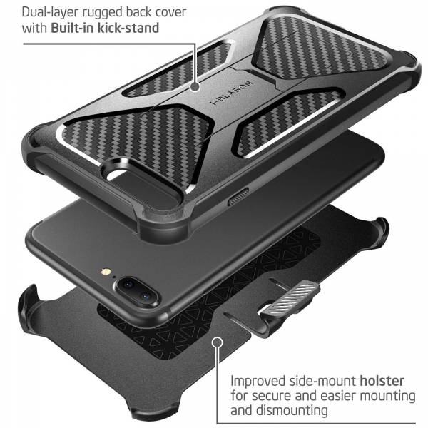 i-Blason iPhone 7 Plus Transformer Serisi K�l�f-Black