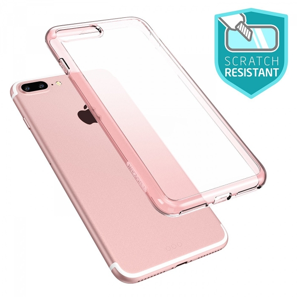 i-Blason iPhone 7 Plus Halo Serisi Klf-Clear-Rose Gold