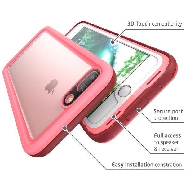 i-Blason iPhone 7 Plus Rugged Su Geirmez Klf-Pink
