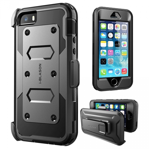 i-Blason Apple iPhone SE/5S/5 Armorbox Holster Bumper Klf-Black