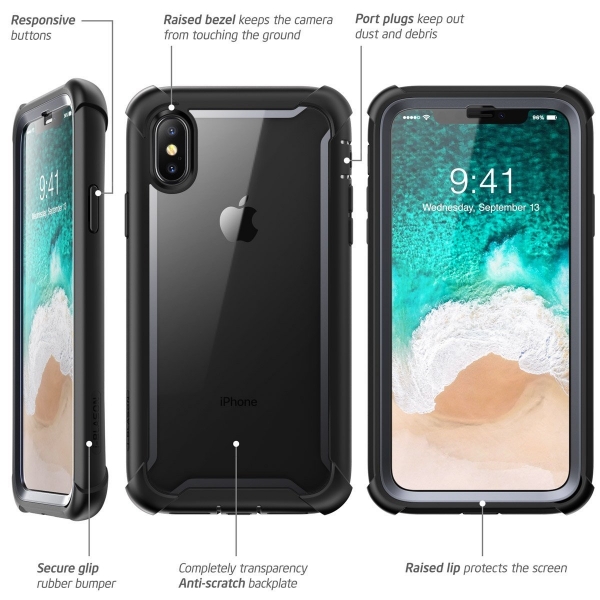 i-Blason Apple iPhone X Ares Bumper Klf-Black