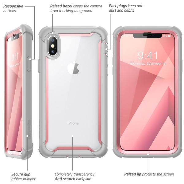 i-Blason Apple iPhone XS / X Ares Bumper Klf-Pink