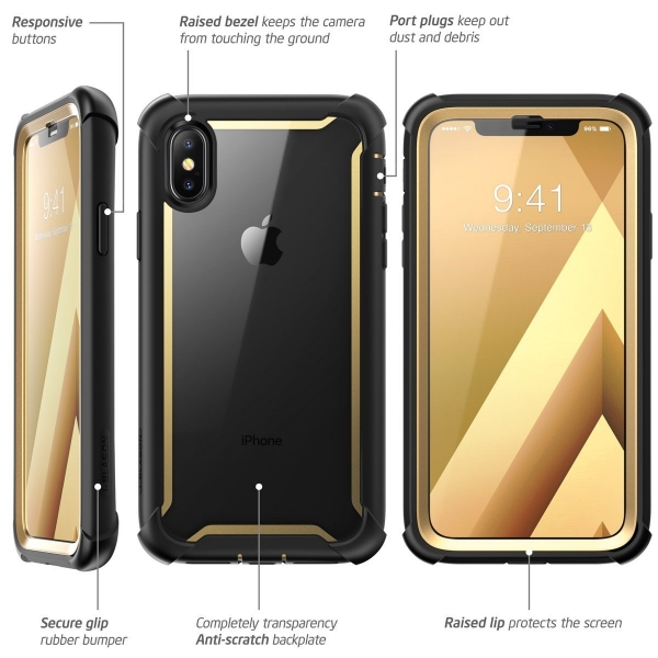 i-Blason Apple iPhone X Ares Bumper Klf-Gold