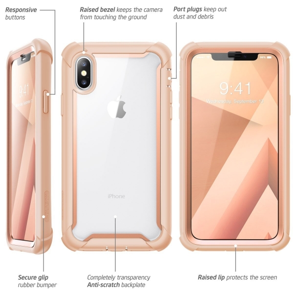 i-Blason Apple iPhone X Ares Bumper Klf-Blush Gold