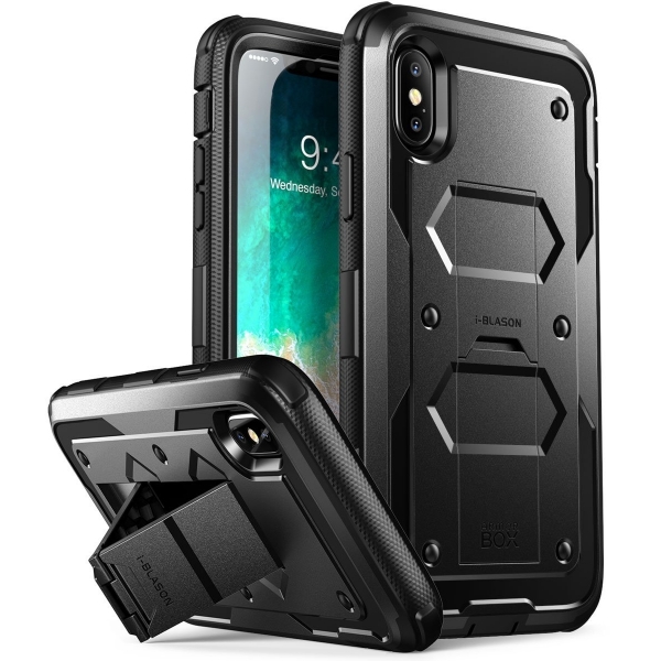 i-Blason Apple iPhone XS / X Armorbox Kickstand Bumper Klf-Black