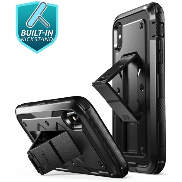 i-Blason Apple iPhone XS / X Armorbox Kickstand Bumper Klf-Black