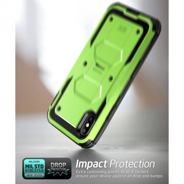 i-Blason Apple iPhone X Armorbox Kickstand Bumper Klf- Green