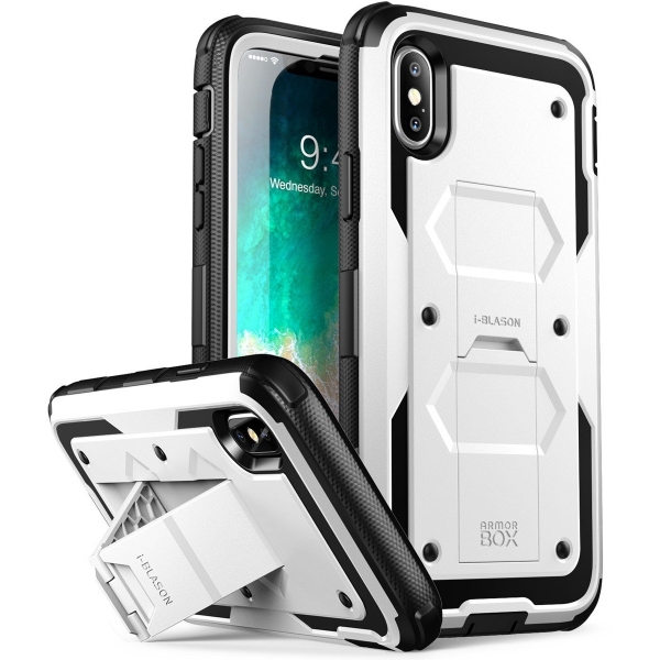 i-Blason Apple iPhone X Armorbox Kickstand Bumper Klf-White