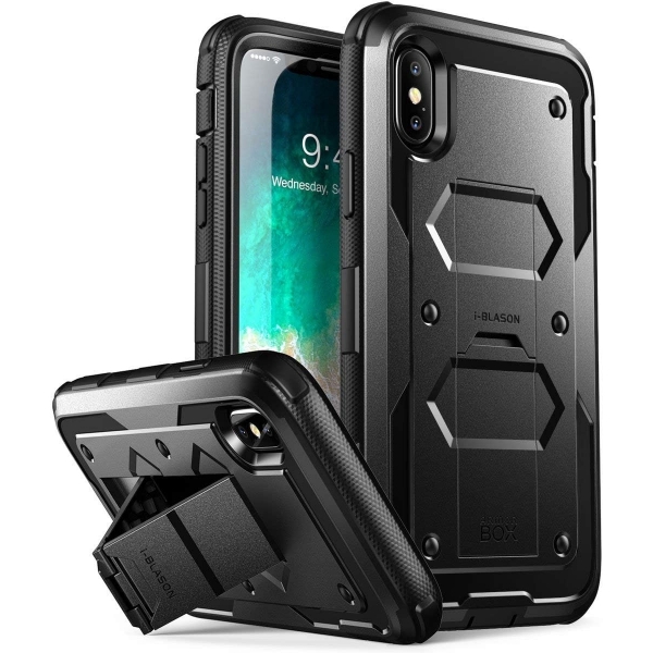 i-Blason Apple iPhone X Armorbox Kickstand Bumper Klf-Black