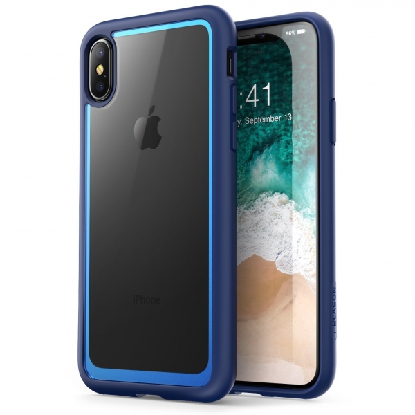 i-Blason Apple iPhone X Halo Serisi Klf-Navy  