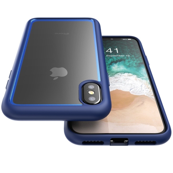 i-Blason Apple iPhone X Halo Serisi Klf-Navy  