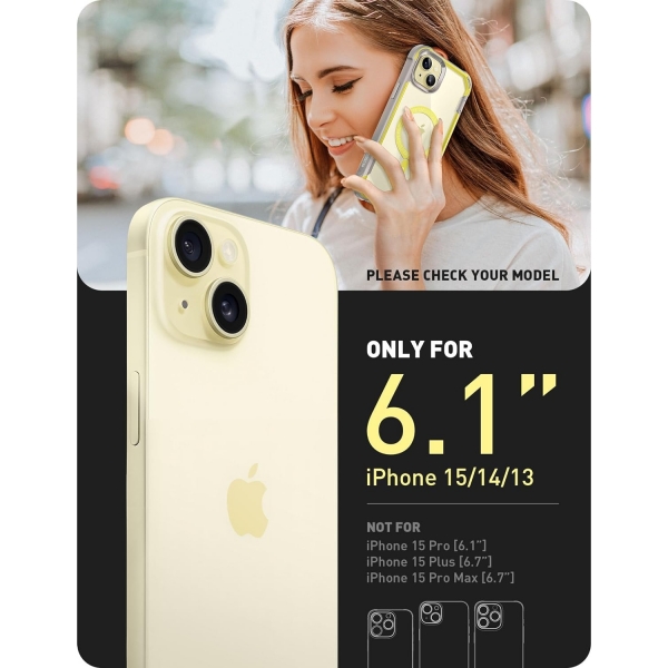 i-Blason Ares Serisi Apple iPhone 15 Klf-Yellow